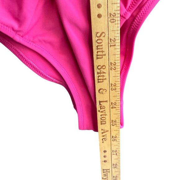 Victoria's Secret Forever V-Neck Plunge One Piece Swimsuit Womens Medium Pink - Picture 5 of 8
